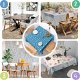 thumbnail image 5 of 52x52 Inch Waterproof Square Tablecloth, Thickened Polyester Table Cover for Dining & Parties, Floral Print, 5 of 6