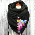 thumbnail image 2 of Foulard à Boutons Chauds Hiver en Coton Imprimé Papillon pour Femme, 2 of 3