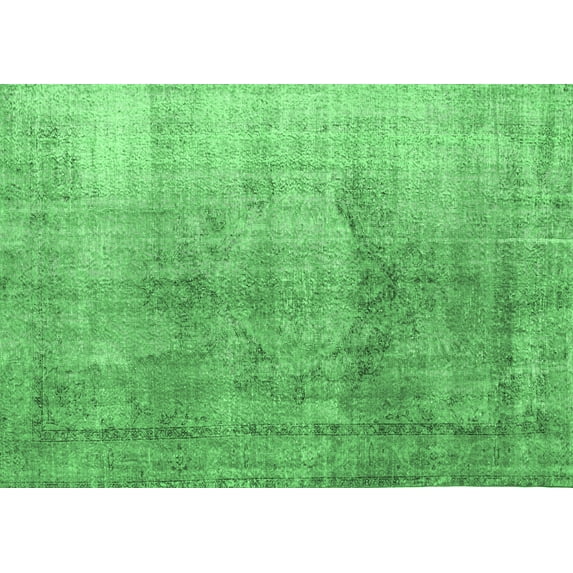 Ahgly Company Indoor Rectangle Persian Emerald Green Traditional Area Rugs, 4' x 6'