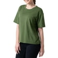 thumbnail image 2 of Time and Tru Womens Pima Cotton Boyfriend T-shirt, 2 of 6