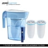 Zero Water 6-Cup Ion Exchange Water Dispenser Pitcher & 2 Replacement Filters Combo
