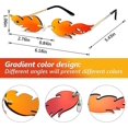 thumbnail image 3 of 4 pares de gafas de sol con forma de fuego sin montura, 3 of 5