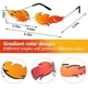 thumbnail image 3 of 4 Pcs Fire Flame Sunglasses Rimless Fire Shaped Glasses, 3 of 5