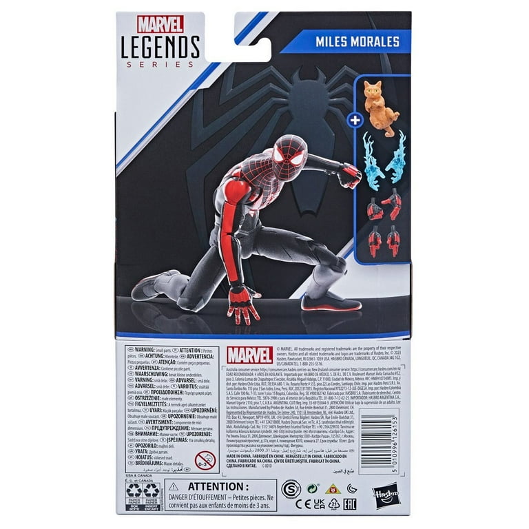 Spider-Man Marvel Legends Series Gamerverse Miles Morales 6-inch Collectible Action Figure Toy, 7 Accessories and 1 Build-A-Figure Part(s)