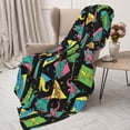 thumbnail image 3 of Gaeub Geometric Dinosaur Print Flannel Throw Blanket, Home Fleece Throw Blanket for Couch or Bed,Decorative Blankets,Lightweight Fuzzy Flannel Blanket-80"x60", 3 of 6