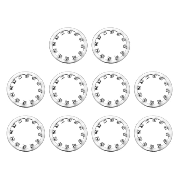 10Pcs SAE 3/4" 304 Stainless Steel Internal Tooth Lock Washer