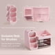thumbnail image 4 of Organizador de maquillaje HBlife con soporte para brochas, plástico rosa, 4 of 6