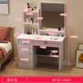 thumbnail image 1 of Tocador europeo, mueble de almacenamiento para dormitorio, mesa de maquillaje moderna, sencilla y de alta calidad., 1 of 4