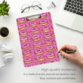 thumbnail image 3 of FORMRS Acrylic Clipboard with Low Profile Clip Standard A4 Letter Size, 12.5" x 9", Pink Doughnuts, 3 of 8