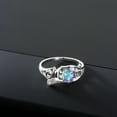 thumbnail image 4 of Gem Stone King Heart Shape Mercury Mist Mystic Topaz 0.96 Ct 925 Sterling Silver MOM Ring, 4 of 4