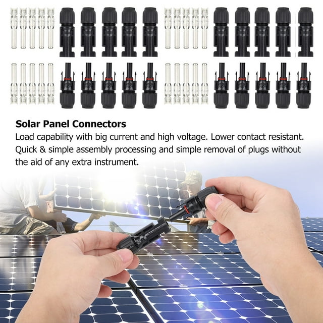 10 pares de conectores de panel solar macho + adaptador hembra Modelo: HJ4