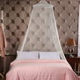 thumbnail image 4 of Danhjin Bed Canopies Mosquito Net for Bed with Frame, Canopies Bed Mosquito Netting for Bedroom, Breathable Clear Wedding Romantic Bedroom Decor, 7.54ft, 4 of 7