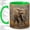 Green, variant on Elephant Wildlife Accent Mug, 11oz Ceramic Coffee Cup for Animal Lovers