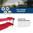 thumbnail image 2 of Disc-O-Bed Youth Double Cot Kid-O-Bunk w/ 200 Pound Capacity & Carry Bags, Red, 2 of 9