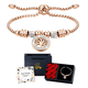 thumbnail image 1 of Pulseras Mujer De Acero Inoxidable Con Caja De Flor Eterna Xtellar oro rosado, 1 of 3