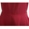 thumbnail image 5 of WTXUE Dresses for Women 2024, Retro V-Neck Short Sleeve Solid Color Casual Dress Cocktail Evening Dress, Red Dresses for Women, Dark Red 2XL, 5 of 7