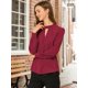 thumbnail image 2 of Dde San Patricio profesional Blusas de gade manlarcon cuello alto elegante pamujer  borgoM, 2 of 6
