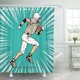 thumbnail image 1 of Cortina de Ducha ABPHQTO con Silueta de personaje de dibujos animados de fútbol americano Blue Boy 150x180 cm, 1 of 1