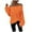 Orange, variant on Sweaters for women Women's Long-Sleeved One-Word Collar Pullover Sleeve Off-Shoulder Solid Color Sweater christmas sweater women