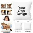 thumbnail image 1 of Coussin de Sublimation Personnalisé Housse de Coussin avec Photos Ou Texte Coussin Photo Personnalisé, 1 of 9
