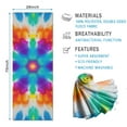 thumbnail image 2 of Colorful Rainbow Tie Dye Spiral Pattern Hot Yoga Mat Towel Non Slip for Hot Yoga - Quick-Drying Yoga Mat Cover with 4 Corner Pockets with Travel Bag - Hot Yoga Towel Non Slip 74"x26", 2 of 6