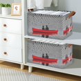 thumbnail image 2 of Yayeee Foldable Storage Basket for Shelves with Handles Waterproof Cloth Bins, Red Boat, 2 of 7