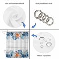 thumbnail image 7 of Small Stall Shower Curtain 36x78 Inch Narrow Half Size Summer Coastal Bath Curtains Bathroom Decor, Sea Ocean Starfish Shells Coral Conch Wood Gray Waterproof Shower Curtain Set with Hooks 36 Inch, 7 of 7