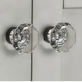 thumbnail image 2 of Better Homes & Gardens 1-7/16" (36mm) Clear Glass Geometric Knob, Oil Rubbed Bronze, 2 Pack, 2 of 4