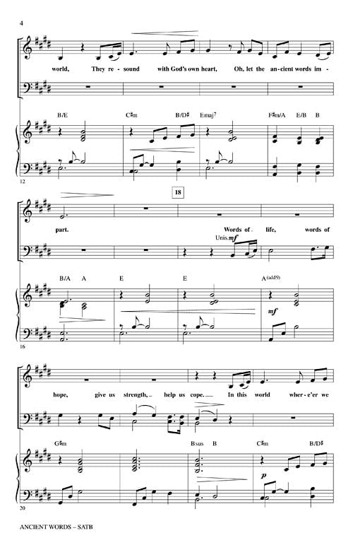 Daybreak Music Ancient Words (with Amazing Grace) CHOIRTRAX CD Arranged by Phillip Keveren