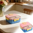 thumbnail image 2 of Compartment Lunch Box (Bento Box, Divided Food Container), Pink Portable Lunch Box with Utensils, Leakproof Compartmentalized Food Box for Adults, Bento Set, Divided Container, Lunch, 2 of 9