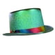 thumbnail image 3 of Clásico Jazz Top Hat Decor Dress up Wide Brim Sunhat Costume Unisex Party Gentleman Jazz Cap para verano Photo Props Festival Viajes al aire libre Verde Hugo sombrero de jazz, 3 of 10