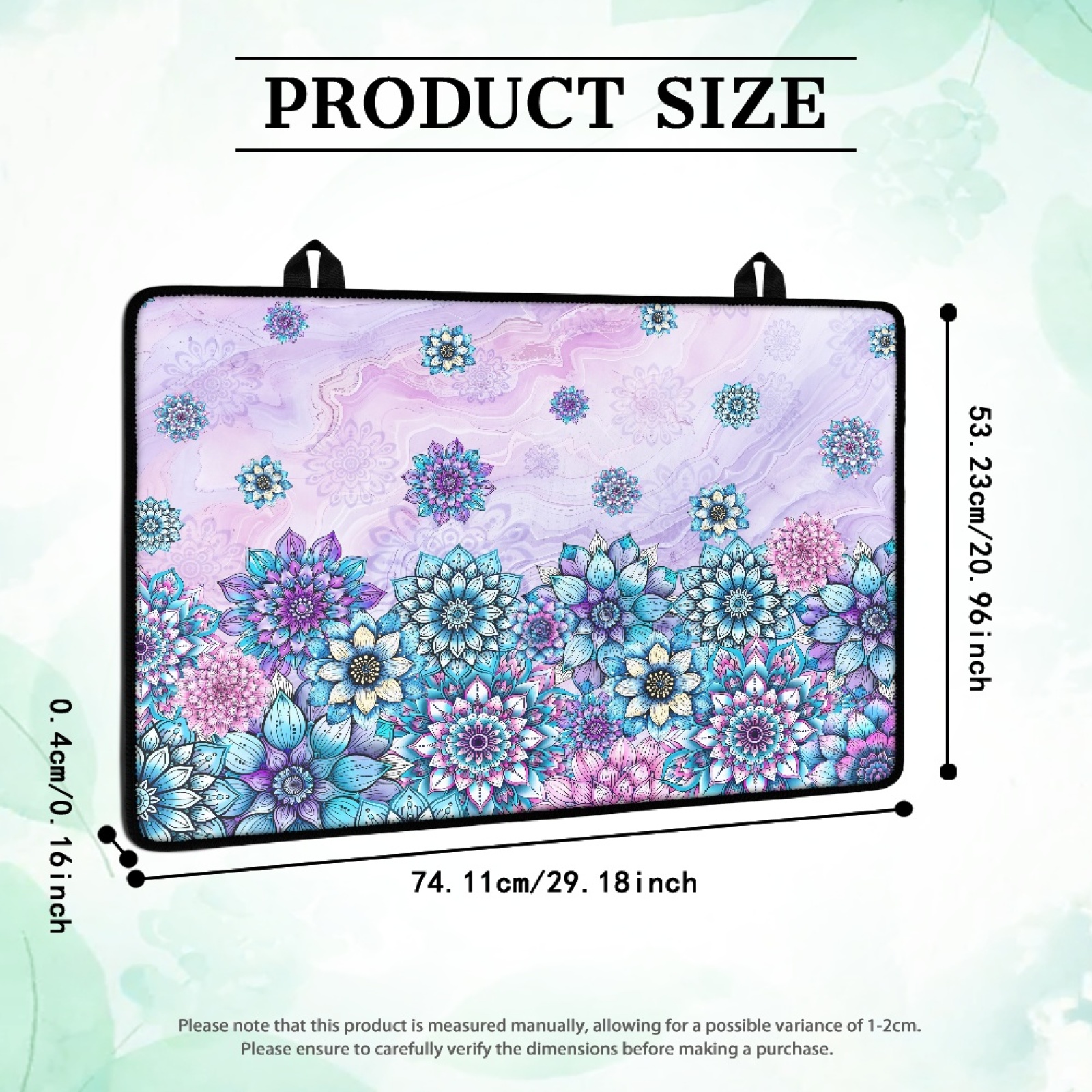 Renewold Glass Stove Cover Cooktop Protector Foldable Electric Stove Top Protector Non-skid Countertop Protector Washer Dryer Top Cover for Home Decor, Bohemian Flower Marble