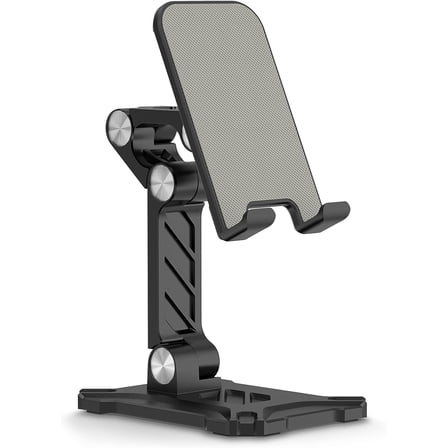 Foldable Phone Stand Desk for Samsung Galaxy S25 Ultra S23 S24 A14 A54 5G A15 A13 A53 S22 Plus S21 FE S20 A03s A23,iPad iPhone 16 15 Cell Phone Holder Height Adjustable Tablet Cradle Desktop Dock