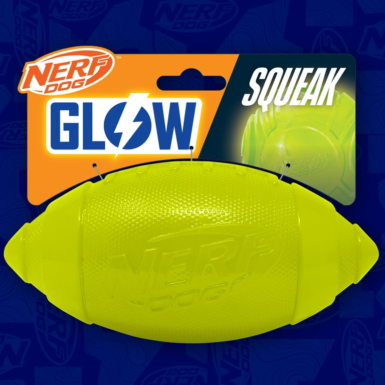 Nerf Dog TPR Glow Squeak Football, 7 inch - Walmart.com
