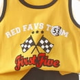 thumbnail image 4 of Toddler Baby Boy Summer Outfits Sports Outfit Baseball Championship Print Sleeveless Top Shorts Kids Athletic Wear, 4 of 4