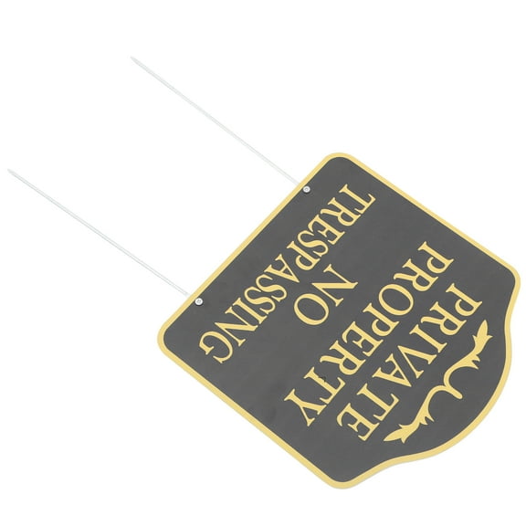 Private Property Sign Trespassing Double-sided Reflective Outdoor Black