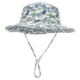 thumbnail image 4 of Sun Hat Toddler Kids Summer Sun Hat Upf 50+ Wide Brim Fisherman Hat for Beach and Outdoor Girls Sun Hat Light Green 0 Months-8 Months, 4 of 5