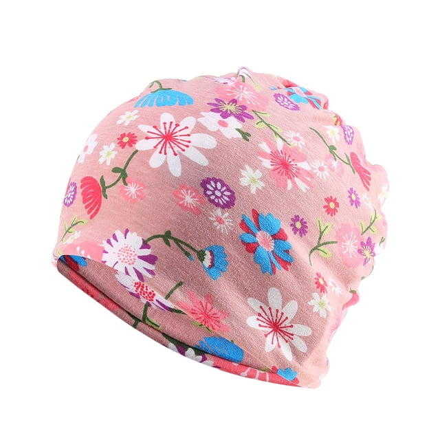 Maytalsory Bonnet Ethnique Style Hijab Floral Imprimé Coloré Turban Réglable Protection des Oreilles Accessoires de Style Bonnet Rose Fleur 1Set