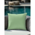 thumbnail image 4 of Waterproof Outdoor Throw Pillows with Inserts 16"x16", Green Soft Decorative Pillowcases for Couch Bedroom, Minimalist Solid Color Modern Abstract Pillow Covers for Sofa Living Room, 4 of 8