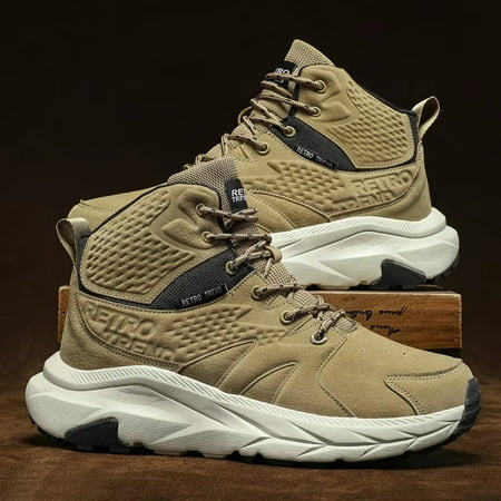 

LXJNGSJ High Quality Men‘s Fashion Outdoor Work Ankle Boot Hiking Shoes Tourist Trekking Sneakers Mountain Climbing Boots Casual Sports