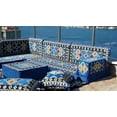 thumbnail image 2 of L Shaped Arabic Floor Sofa Set, Corner Sofas, Blue Turkish Sofa Bed, Couch Bed, Sofa Bed, Seating Cushion, Modular Sofa, Sofa for Living Room, 2 of 5