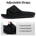 thumbnail image 4 of Litfun Orthotic Slippers for Women Adjustable Corduroy House Slippers Arch Support Slide Slippers, Black, Size 8-8.5, 4 of 8
