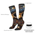 thumbnail image 4 of Goofa Quirky Owl With Glasses Pattern Adult Stockings, Color-Block Knee High Socks, Comfortable and Breathable, Soft and Stretchable, Sports, and Decoration, 4 of 6