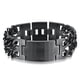 thumbnail image 3 of Pulsera clásica de acero y titanio con texto cruzado para hombre GS620 de acero inoxidable resistente para hombre y mujer, 3 of 5