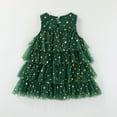 thumbnail image 6 of MEZZALL Toddler Girls Sleeveless Christmas Holiday Dress Dance Party O-Neck Dresses Breathable Teen Dailywear, 6 of 7