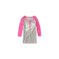 thumbnail image 1 of Aeropostale Nyc Raglan Henley Shirt para mujer, gris, extragrande Aeropostale henley, 1 of 1