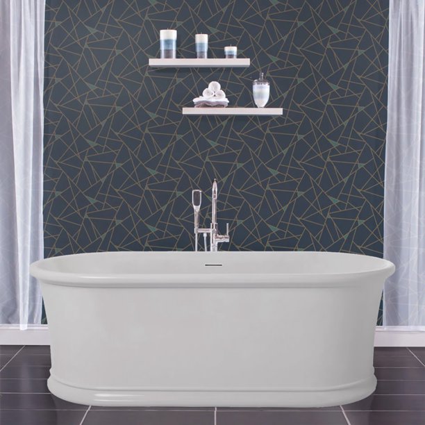 Miseno Mno6632fso 66 Free Standing Oval Acrylic Bathtub Walmart Com Walmart Com