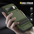 thumbnail image 2 of Decase Military-Grade for Google Pixel 8A Case,Heavy-Duty Drop Protection,Slim Hard Back Cover with Invisible Kickstand Rugged Shockproof Anti-Scratch Cover Case, Armygreen, 2 of 7