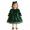 Green, variant on SUYIDA Girls Velvet Mesh Long Sleeve Dress, Ruffle Bow Sash with Matching Hairband, Elegant Holiday Party Wear for Kids