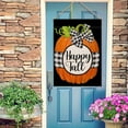 thumbnail image 4 of Home Decorative Pumpkin Large House Flag Happy Fall Garden Yard Outdoor Welcome Decor Buffalo Plaid Check Sign Farmhouse Autumn Outside Bow-knot Seasonal Burlap Decorations Double Sided 28x40, 4 of 6